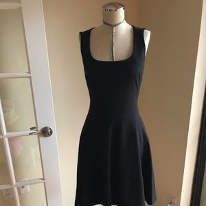 WHBM Black Fit and Flare Dress